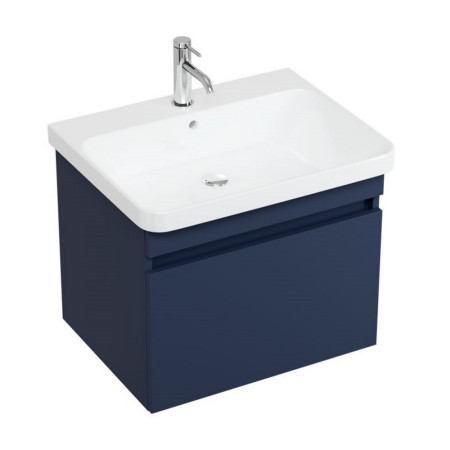 Britton Dalston 600mm Matt Blue Wall Hung Vanity Unit with Basin
