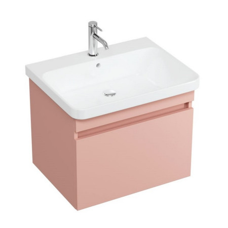 Britton Dalston 600mm Matt Pink Wall Hung Vanity Unit with Basin