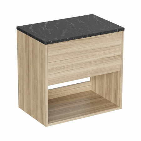 HK7000DCY/HK7100 Britton Hackney Cherry Wood 700mm Wall Hung Vanity Unit with Worktop (2)