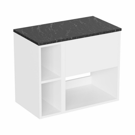 HK5000DWG/HK2056WG/HK7100 Britton Hackney Gloss White 700mm Wall Hung Vanity Unit with Worktop & Shelf Unit (2)