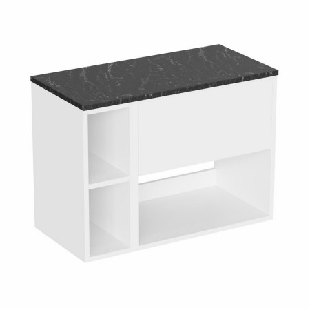 HK6000DWG/HK2056WG/HK8100 Britton Hackney Gloss White 800mm Wall Hung Vanity Unit with Worktop & Shelf Unit (2)