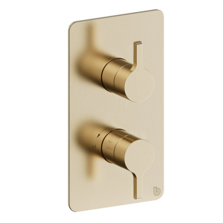 Britton Hoxton 2.0 Brushed Brass Thermostatic Shower Mixer with Diverter