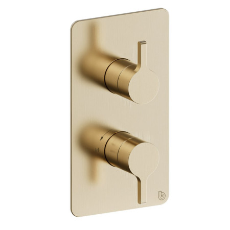Britton Hoxton 2.0 Brushed Brass Thermostatic Shower Mixer without Diverter