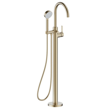 Britton Hoxton 2.0 Floorstanding Mono Bath and Shower Mixer Brushed Brass