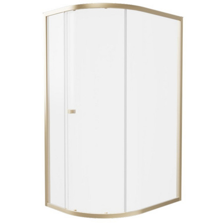 Britton Hoxton 6 Brushed Brass 1200 x 800mm Offset Quadrant Shower Enclosure