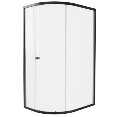 Britton Hoxton 6 Matt Black 1000 x 800mm Offset Quadrant Shower Enclosure