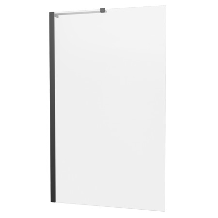 Britton Hoxton 6 Matt Black 1500 x 900mm Fixed Bath Screen