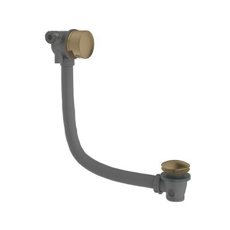 HOX.0351BB Britton Hoxton Bath Filler with Click Clack Waste Brushed Brass