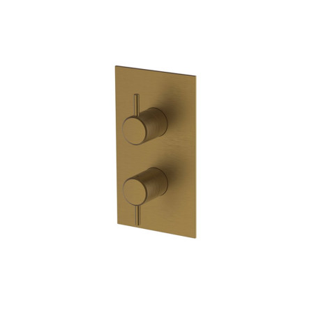 HOX.024BB Britton Hoxton Thermostatic Shower Mixer without Diverter Brushed Brass