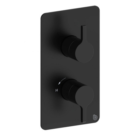 Britton Hoxton Thermostatic Shower Mixer without Diverter Matt Black