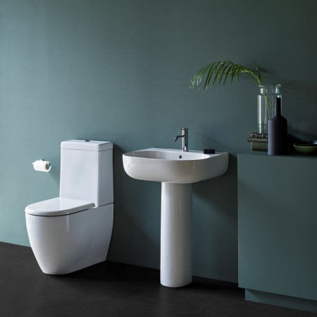 Britton Milan 500mm Basin with Pedestal Bathroom Setting