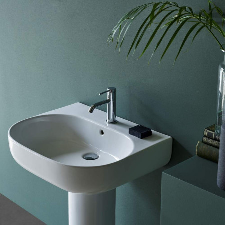 Britton Milan 500mm Basin with Pedestal Lifestyle