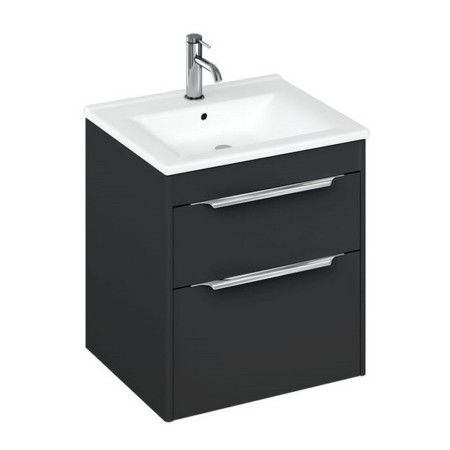 Britton Shoreditch 550mm Wall Hung Matt Grey Double Drawer Vanity Unit and Basin