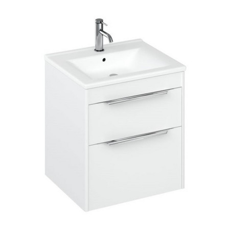 Britton Shoreditch 550mm Wall Hung Matt White Double Drawer Vanity Unit and Basin
