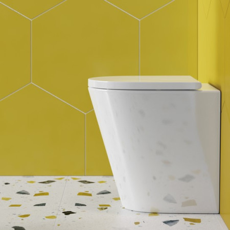 15.B.33206 Britton Sphere Tall Rimless Back To Wall WC Pan and Seat Bathroom Setting