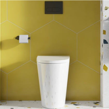 15.B.33206 Britton Sphere Tall Rimless Back To Wall WC Pan and Seat Lifestyle