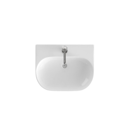 Britton Trim 500mm Basin with Semi Pedestal Overhead View