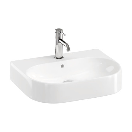 Britton Trim 500mm Basin with Full Pedestal Front View
