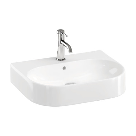Britton Trim 500mm Basin with Semi Pedestal Front View