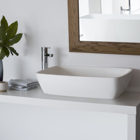 B4D Britton Vicenza Natural Stone Basin Bathroom Setting