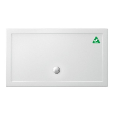 Z1177A Britton Zamori 1400 x 800mm Rectangle Anti-Slip Shower Tray with Central Waste Position