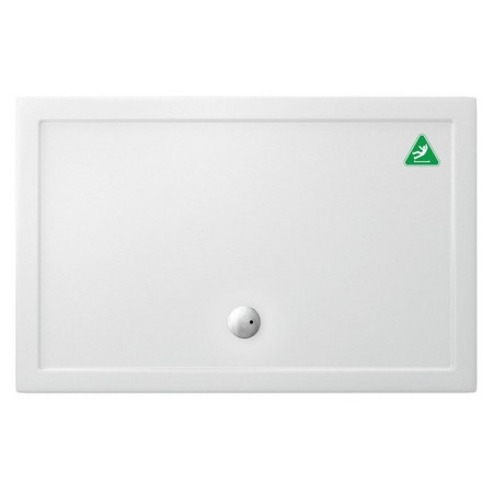 Z1178A Britton Zamori 1400 x 900mm Rectangle Anti-Slip Shower Tray with Central Waste Position