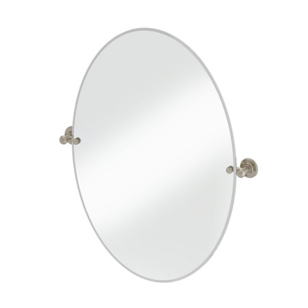 MIROV40X50 Burlington 500 x 400mm Traditional Oval Mirror with Nickel 1850 Fixings