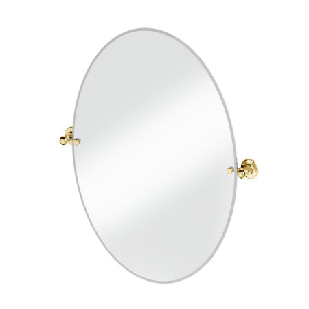 MIROV40X50 Burlington 500 x 400mm Traditional Oval Mirror with Gold 1850 Fixings