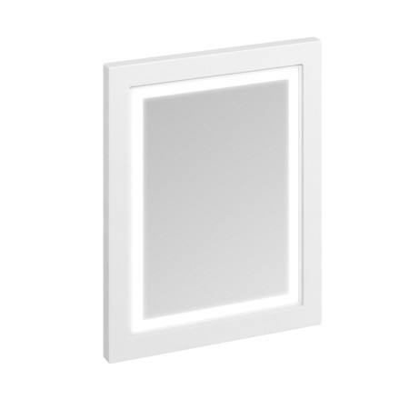 Burlington 600mm Matt White Framed Illuminated Mirror