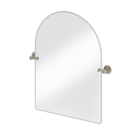 MIRAR45X65 Burlington 650 x 450mm Traditional Arch Mirror with Brushed Nickel 1850 Fixings