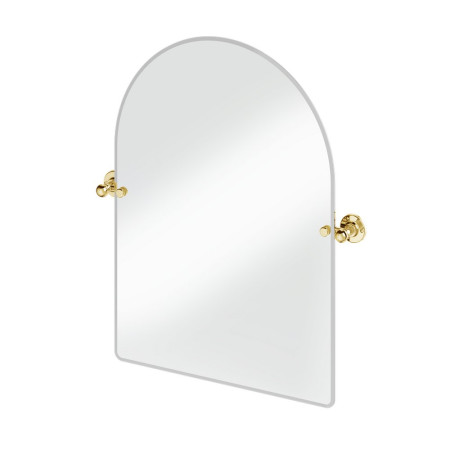 MIRAR45X65 Burlington 650 x 450mm Traditional Arch Mirror with Gold 1850 Fixings