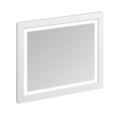 Burlington 900mm Matt White Framed Illuminated Mirror