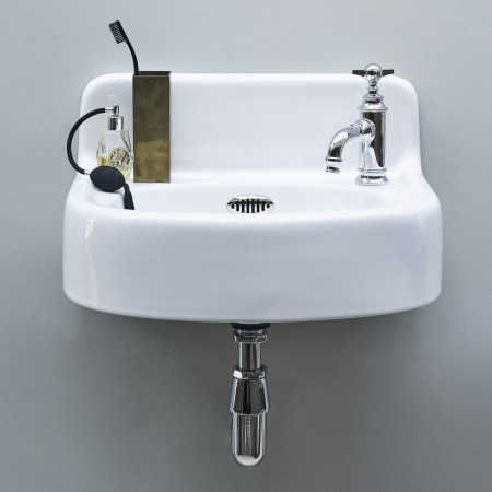ARC5001THRH Burlington Arcade 500mm 1TH Cloakroom Basin with Nickel Overflow Lifestyle