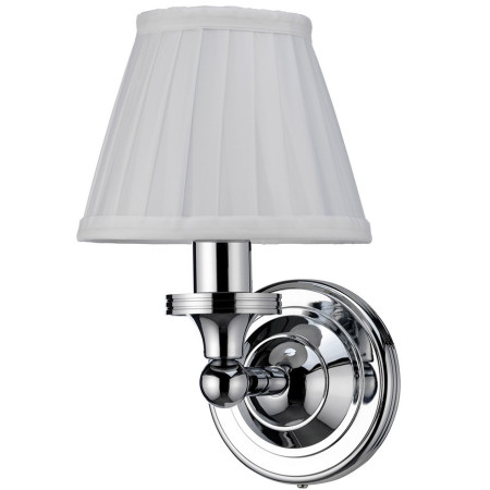 ELBL12 Burlington Arcade Round Light with Chrome Base and Fine Pleated Shade in White (2)