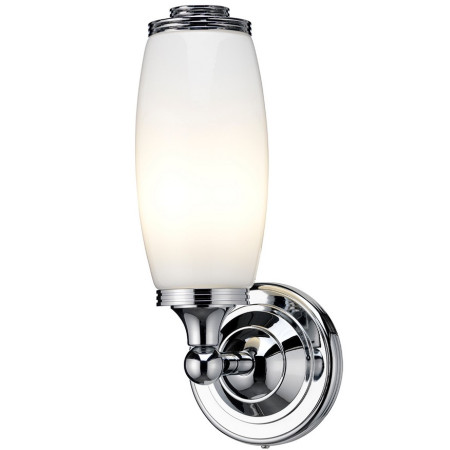 ELBL13 Burlington Arcade Round Light with Chrome Base and Tube Frosted Glass Shade (1)