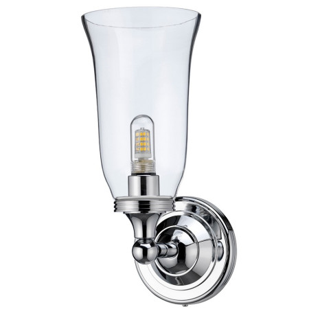 ELBL14 Burlington Arcade Round Light with Chrome Base and Vase Clear Glass Shade (2)