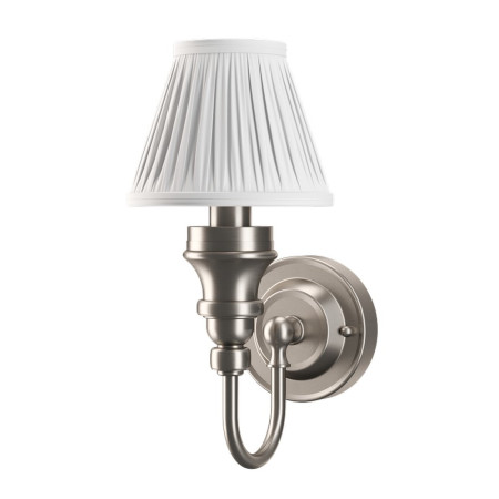 Burlington Brushed Nickel Ornate Light and White Fine Pleated Shade