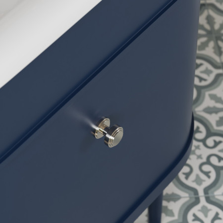 Burlington Chalfont 1000mm Single Drawer Vanity Unit with Double Basin in Blue Lifestyle