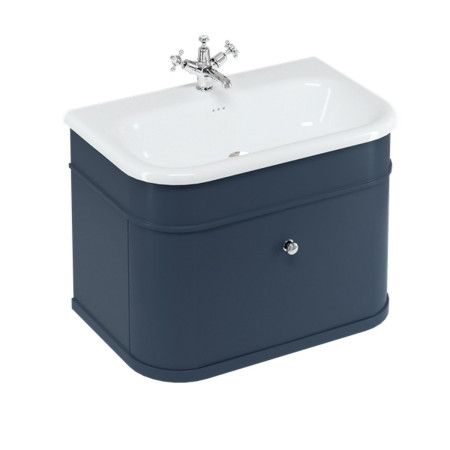 Burlington Chalfont 750mm Single Drawer Vanity Unit with Basin in Blue