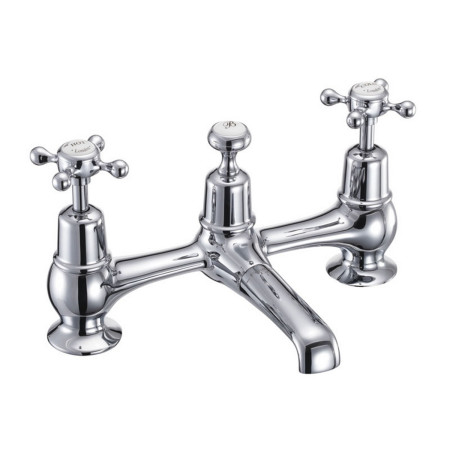 Burlington Claremont 2TH Bridge Basin Mixer with Plug and Chain Waste