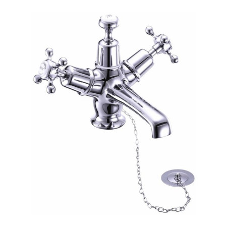 Burlington Claremont Basin Mixer with High Central Indice & Plug & Chain Waste