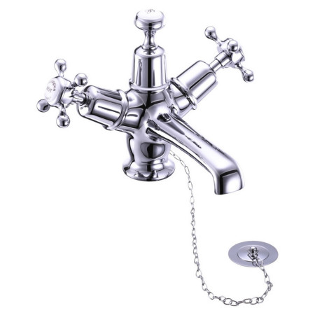 Burlington Claremont Basin Mixer with High Central Indice & Plug & Chain Waste