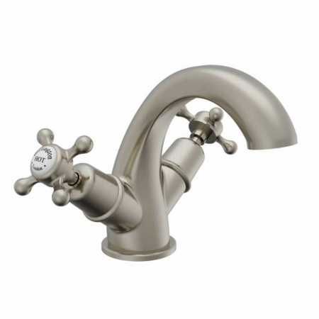 Burlington Claremont Brushed Nickel Mono Basin Mixer