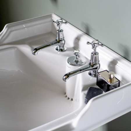 Burlington Claremont Chrome 5 Inch Basin Taps Lifestyle