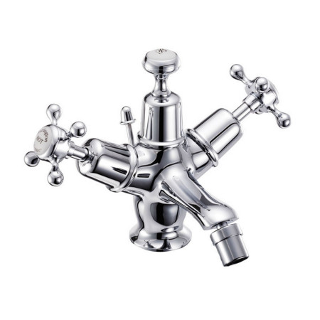 Burlington Claremont Chrome Bidet Mixer with Pop Up Waste