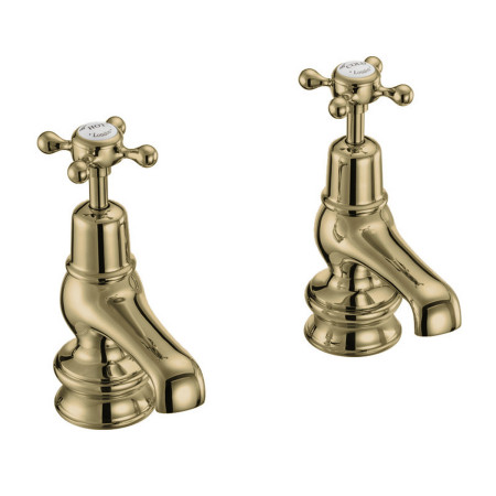 Burlington Claremont Regent Gold 3 Inch Basin Taps