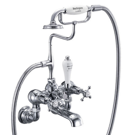 Burlington Claremont Wall Mounted Chrome Bath Shower Mixer