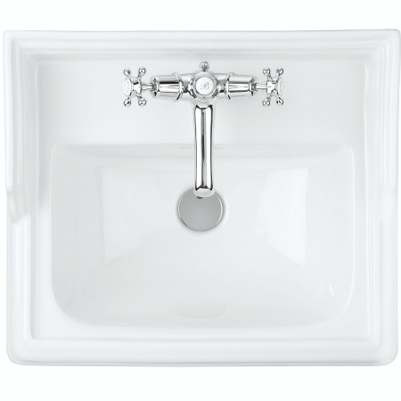 Burlington Classic 510mm Square Basin with Chrome Washstand 1TH Design