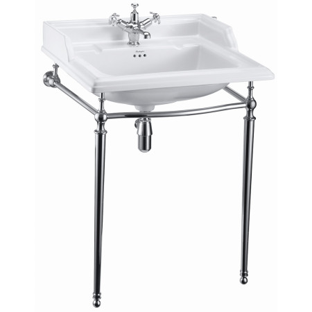 Burlington Classic 650mm Rectangle Basin with Chrome Washstand