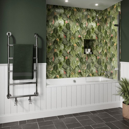 Burlington Classique 1500mm Hinged Chrome Bath Screen